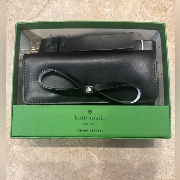 Kate Spade Black Belt Bag with Bow Detail - Picture 2 of 3